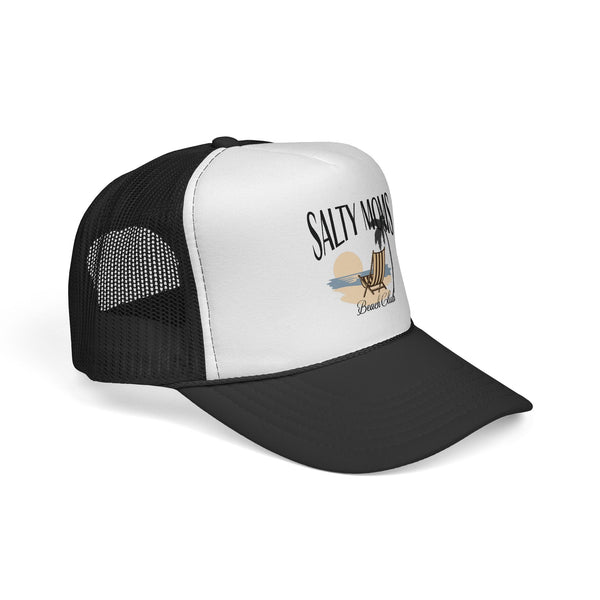 Salty Moms Beach ClubTrucker Cap, Vibrant Beach Vibe Hat, Summer Accessory, Gift for Women, Outdoor Festival Wear