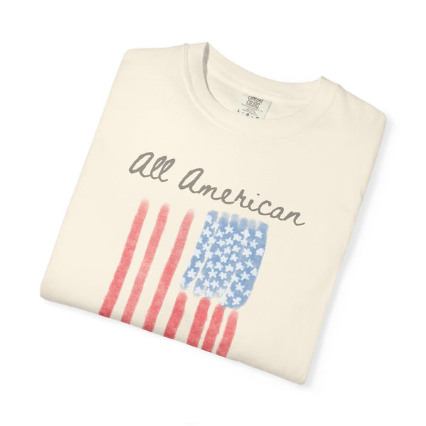 All American Flag T-shirt, USA Doodle Stars & Stripes 4th of July 250 Years of Freedom Tee