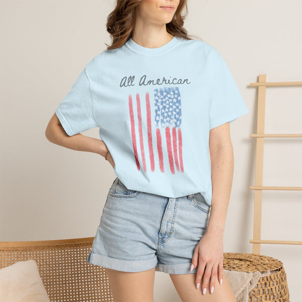 All American Flag T-shirt, USA Doodle Stars & Stripes 4th of July 250 Years of Freedom Tee