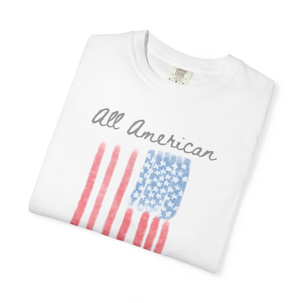 All American Flag T-shirt, USA Doodle Stars & Stripes 4th of July 250 Years of Freedom Tee