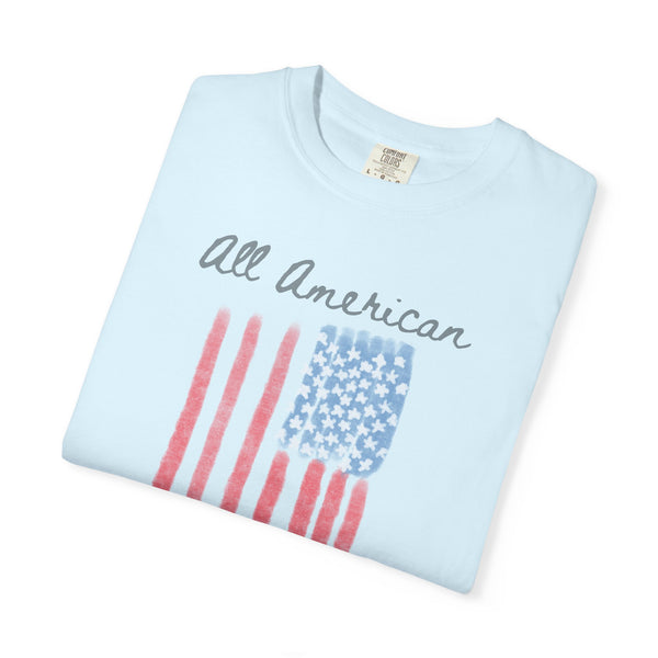 All American Flag T-shirt, USA Doodle Stars & Stripes 4th of July 250 Years of Freedom Tee
