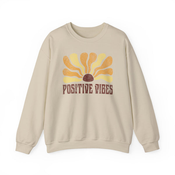 Positive Vibes Sunburst sweatshirt | Retro Sunshine Crewneck