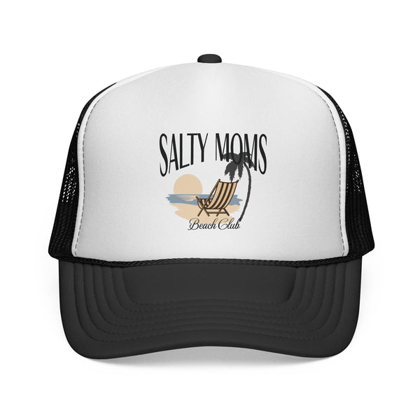 Salty Moms Beach ClubTrucker Cap, Vibrant Beach Vibe Hat, Summer Accessory, Gift for Women, Outdoor Festival Wear