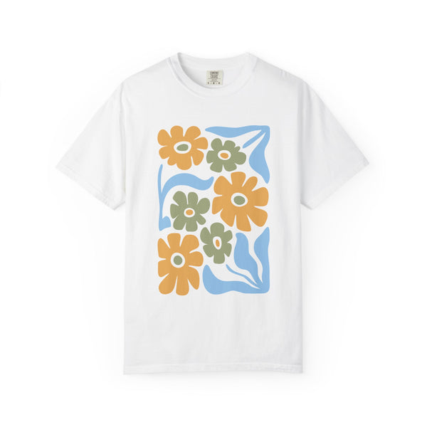 Boho Flower T-Shirt Comfort Colors Botanical Tee Wildflower Plant Shirt Retro Floral Gardener Gift
