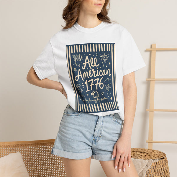 All American 4th of July 1776 Tee Flag & Fireworks USA 250 T-shirt